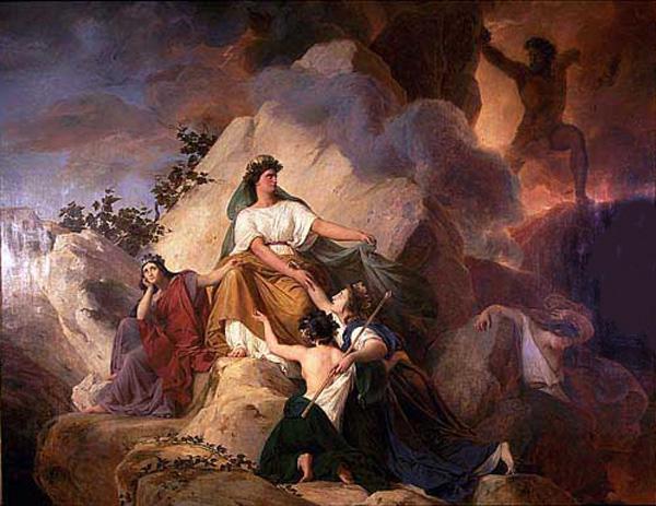 Francois-Edouard Picot Cybele protects from Vesuvius the towns of Stabiae China oil painting art